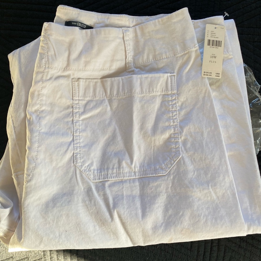 NWT - Anthropologie crop - white.  Pic from website below is the blue.